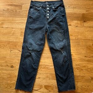 7 for all mankind high waist cropped straight